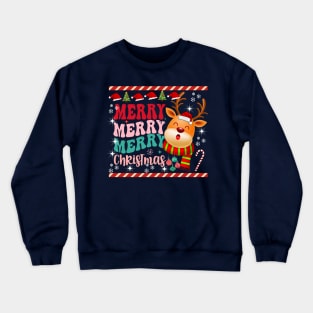 Merry Merry Christmas Design Crewneck Sweatshirt